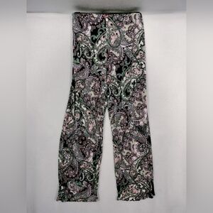 Paisley Print Wide-Leg Pants